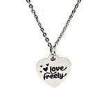 Love Gift, Love Freely Pendant Necklace, Love Jewelry, Gift For Her, Wife Gift, Daughter Gift, Christian Love, Love Necklace