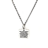 Serenity Prayer Gifts, Recovery Gifts, Serenity Prayer Necklace, Gift For Her, Recovery Jewelry, Serenity Courage Wisdom, Wisdom to Know