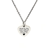 Faith Gifts, Trust In The Lord With All Your Heart Necklace, Proverbs 3 5 Jewelry, Baptism Gift, Daughter Gift, Christian Jewelry