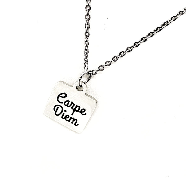 Motivational Gifts, Carpe Diem Necklace, Wife Gifts, Seize the Day, Affirmation Jewelry, Encouraging Her, Motivating Her, Daughter Gift