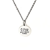 Motivational Gifts, A Dream Is A Wish The Heart Makes Necklace, Affirmation Jewelry, Encouraging Her, Motivating Her, Daughter Gift