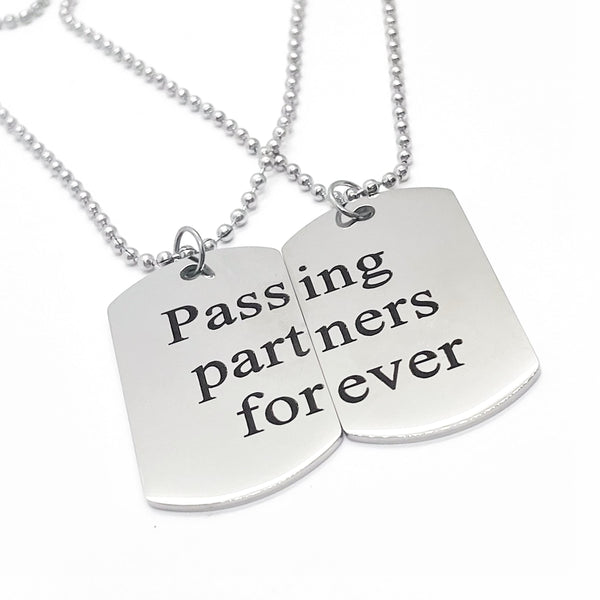 Passing Partners Forever Necklace Set, Soccer Player, Son Gift, Daughter Gift, Soccer Necklaces, Soccer Players Necklaces, Graduation Gifts