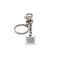 Affirmation Gifts, Serenity Prayer Charm Keychain, Recovery Gifts, Encouraging Gift, Recovery Prayer, Serenity Courage Wisdom