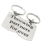 Throwing Partners Forever Keychain Set, Pitcher Catcher Gifts, Father Son Gift, Baseball Keychains, Baseball Players, Softball Players Gift
