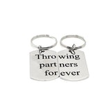 Throwing Partners Forever Keychain Set, Pitcher Catcher Gifts, Father Son Gift, Baseball Keychains, Baseball Players, Softball Players Gift