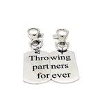 Throwing Partners Forever Clip On Charm Set, Baseball Players, Softball Players, Father Son Gift, Baseball Keychains, Softball Keychains