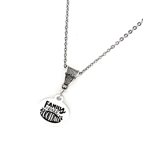 Football Lover Gift, Family Fall Football Necklace, Football Mom Gift, Football Jewelry, Gift For Her, Wife Gift, Football Game Jewelry