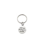 Faith Gift, With God All Things Are Possible Charm Keychain, Mathew 19 26, Christian Gift, Faith Keychain, Baptism Gift, Confirmation Gift