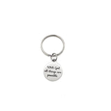Faith Gift, With God All Things Are Possible Charm Keychain, Mathew 19 26, Christian Gift, Faith Keychain, Baptism Gift, Confirmation Gift
