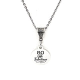Birthday Gift, 50 And Fabulous Necklace, 50th Birthday Gift, Mom Gift, Wife Gift, Grandma Gift, Gift For Her, 50 Year Old Gift