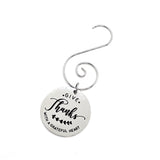 Give Thanks Ornament, Give Thanks With A Grateful Heart Hanging Pendant, Thanksgiving Gift, Christmas Tree Ornament, Thankfulness Gift