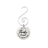 Give Thanks Ornament, Give Thanks With A Grateful Heart Hanging Pendant, Thanksgiving Gift, Christmas Tree Ornament, Thankfulness Gift