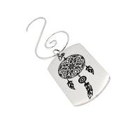 Dream Catcher Ornament, Dream Catcher Hanging Charm, Dream Catcher Gift, Christmas Tree Ornament, Hanging Ornament, Dog Tag Charm
