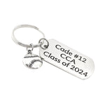 Personalized Softball Player Gift, Softball Keychain, Graduate Gift, Senior Keychain, Senior Gift, Sports Senior, Personalized Keychain Gift