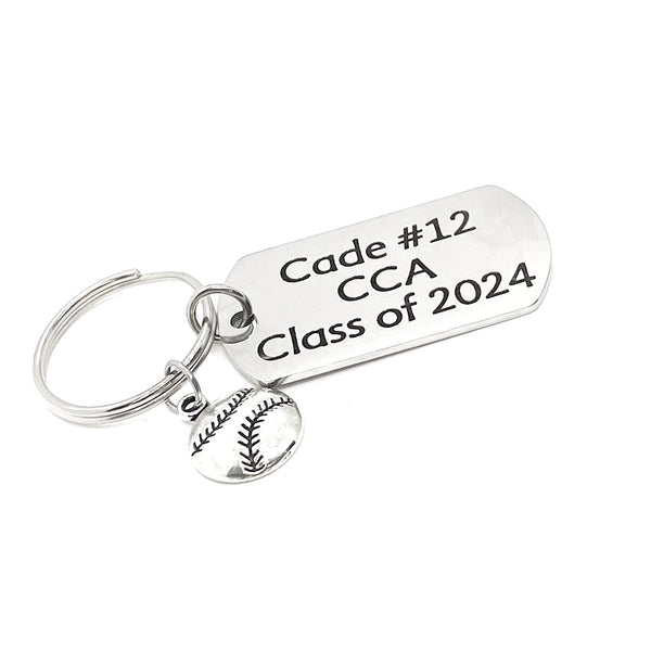 Personalized Softball Player Gift, Softball Keychain, Graduate Gift, Senior Keychain, Senior Gift, Sports Senior, Personalized Keychain Gift