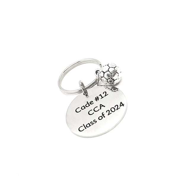 Personalized Soccer Player Gift, Soccer Keychain, Graduate Gift, Senior Keychain, Senior Gift, Sports Senior, Personalized Keychain Gift