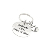 Personalized Baseball Player Gift, Baseball Keychain, Graduate Gift, Senior Keychain, Senior Gift, Sports Senior, Personalized Keychain Gift