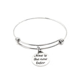 Affirmation Jewelry, Now Is The New Later Charm Bracelet, Motivating Gift, Encouraging Her, Motivating Her, Encouraging Quote