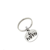 Motivating Gift, Be Happy Keychain, Charm Keychain, Affirmation Gifts, Affirmation Quotes, Encouraging Her, Encouraging Him, Happy Gift