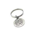 Faith Gift, For We Walk By Faith Not By Sight Keychain, 2 Corinthians 5 7, Christian Gift, Faith Keychain, Baptism Gift, Confirmation Gift