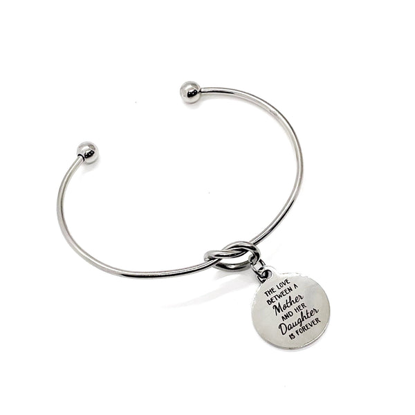 Mom And Daughter Gifts, The Love Between A Mother And Her Daughter Is Forever Charm Bracelet, Gift For Mom, Gift For Daughter, Love Gifts