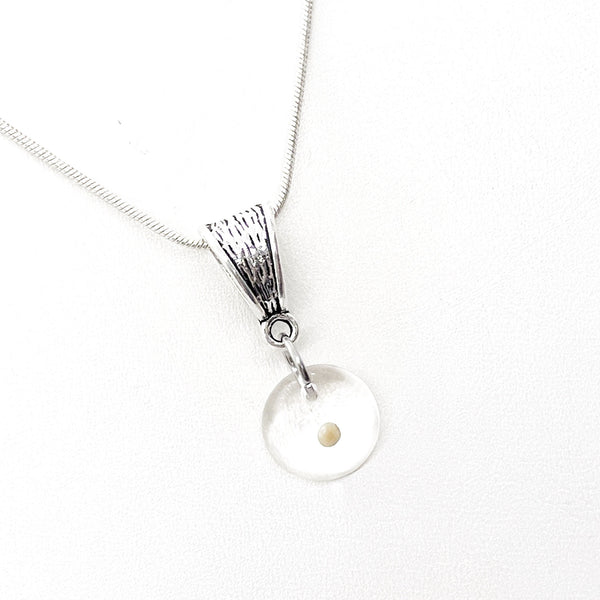 Mustard Seed Necklace, Mustard Seed Charm Necklace, Round Mustard Seed Pendant, Mustard Seed Faith, Mustard Seed Necklace Gift For Her