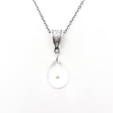 Mustard Seed Necklace, Mustard Seed Charm Necklace, Teardrop Mustard Seed Pendant, Mustard Seed Faith, Mustard Seed Necklace Gift For Her