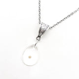 Mustard Seed Necklace, Mustard Seed Charm Necklace, Teardrop Mustard Seed Pendant, Mustard Seed Faith, Mustard Seed Necklace Gift For Her
