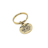 Faith Gift, Give God Your Weakness And He Will Give You His Strength Keychain, Christian Gift, Christian Faith, Charm Keychain Gift