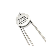 Encouragement Gift, A Dream Is A Wish The Heart Makes Charm Bookmark, Gift For Her, Gift For Him, Motivation Gift, Motivating Quotes