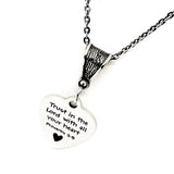 Faith Gifts, Trust In The Lord With All Your Heart Necklace, Proverbs 3 5 Jewelry, Baptism Gift, Daughter Gift, Christian Jewelry