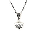 Faith Gifts, Trust In The Lord With All Your Heart Necklace, Proverbs 3 5 Jewelry, Baptism Gift, Daughter Gift, Christian Jewelry