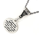 Memorial Gift, I Never Knew Anything Could Hurt So Much As When I Knew I Would Never Again Feel Your Touch Necklace, Remembering Him