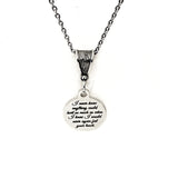 Memorial Gift, I Never Knew Anything Could Hurt So Much As When I Knew I Would Never Again Feel Your Touch Necklace, Remembering Him