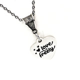 Love Gift, Love Freely Pendant Necklace, Love Jewelry, Gift For Her, Wife Gift, Daughter Gift, Christian Love, Love Necklace