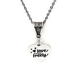 Love Gift, Love Freely Pendant Necklace, Love Jewelry, Gift For Her, Wife Gift, Daughter Gift, Christian Love, Love Necklace