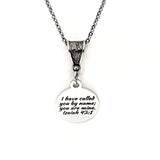 Faith Gift, I Have Called You By Name You Are Mine Necklace, Isaiah 43 1, Scripture Jewelry, Scripture Necklace, Christian Jewelry