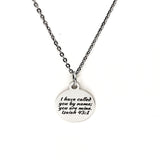 Faith Gift, I Have Called You By Name You Are Mine Necklace, Isaiah 43 1, Scripture Jewelry, Scripture Necklace, We Are His, Christian Gift