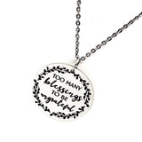 Blessed Jewelry, Too Many Blessings To Be Ungrateful Necklace, Gift For Her, Wife Gift, Affirmation Jewelry, Affirmation Gifts
