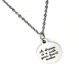 Motivational Gifts, A Dream Is A Wish The Heart Makes Necklace, Affirmation Jewelry, Encouraging Her, Motivating Her, Daughter Gift
