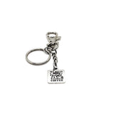 Coffee Lover Gift, My Bells Don’t Jingle Without Coffee Charm Keychain, Coffee Gift Basket Items. Wife Gift, Husband Gift, Coffee Christmas