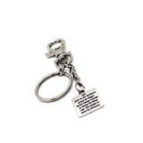 Affirmation Gifts, Serenity Prayer Charm Keychain, Recovery Gifts, Encouraging Gift, Recovery Prayer, Serenity Courage Wisdom