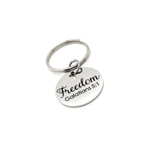 Faith Gift, Freedom Charm Keychain, Galatians 5 1, Freedom In Christ, Christian Gift, Faith Keychain, Baptism Gift, Confirmation Gift