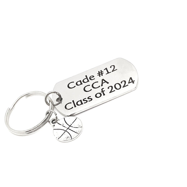 Personalized Basketball Gift, Basketball Keychain, Senior Gift, Sports Senior, Basketball Team Keychain Gifts