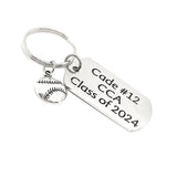 Personalized Softball Player Gift, Softball Keychain, Graduate Gift, Senior Keychain, Senior Gift, Sports Senior, Personalized Keychain Gift