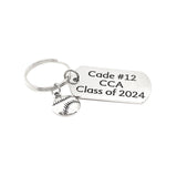 Personalized Softball Player Gift, Softball Keychain, Graduate Gift, Senior Keychain, Senior Gift, Sports Senior, Personalized Keychain Gift