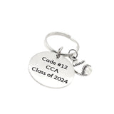 Personalized Softball Player Gift, Softball Keychain, Graduate Gift, Senior Keychain, Senior Gift, Sports Senior, Personalized Keychain Gift