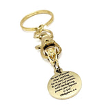 Christian Gift, Do Not Be Anxious About Anything Goldtone Keychain, Philippians 4 6 Charm, Scripture Keychain, Bible Verse Gift, Faith Gift