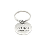 Faith Gift, Trust Charm Keychain, Psalm 37 5, Trust In The Lord, Christian Gift, Faith Keychain, Baptism Gift, Confirmation Gift