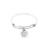 Affirmation Jewelry, Now Is The New Later Charm Bracelet, Motivating Gift, Encouraging Her, Motivating Her, Encouraging Quote